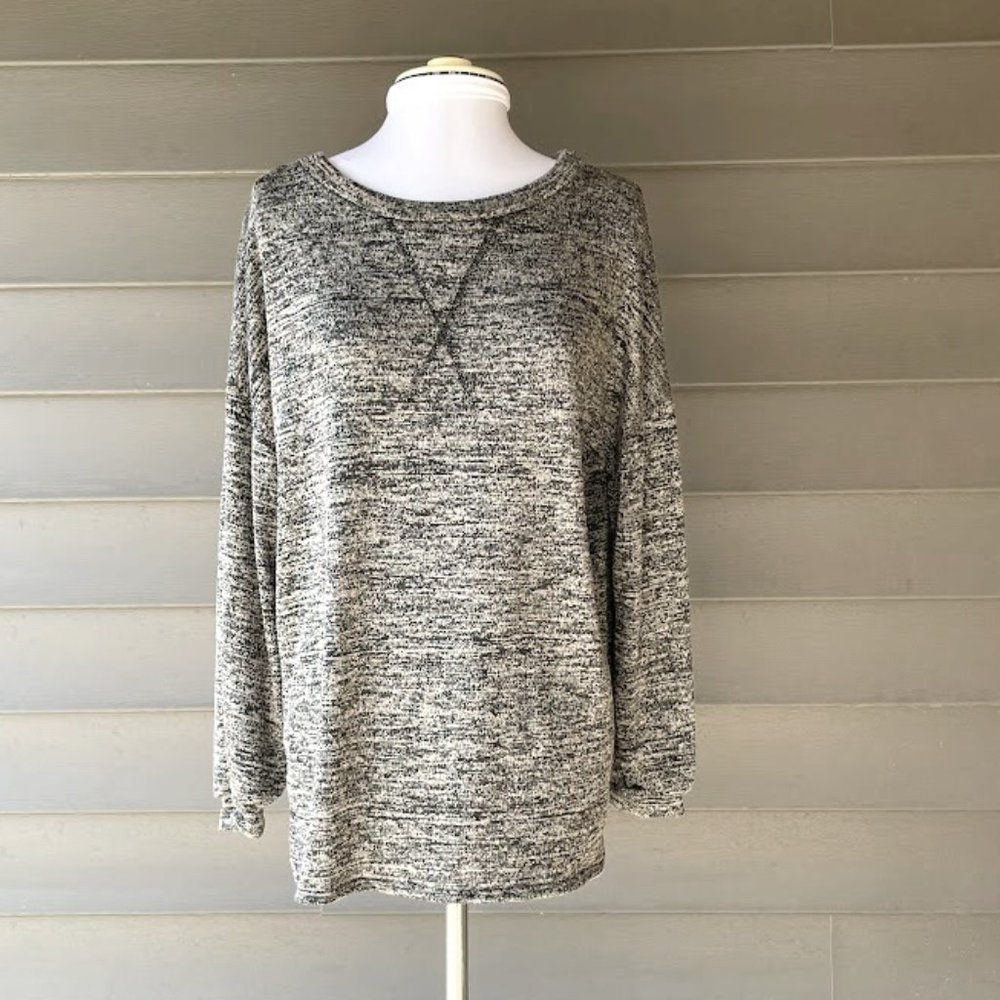 NWT Haptics by Holly Harper Gray Bubble Sleeve Top Sz Small